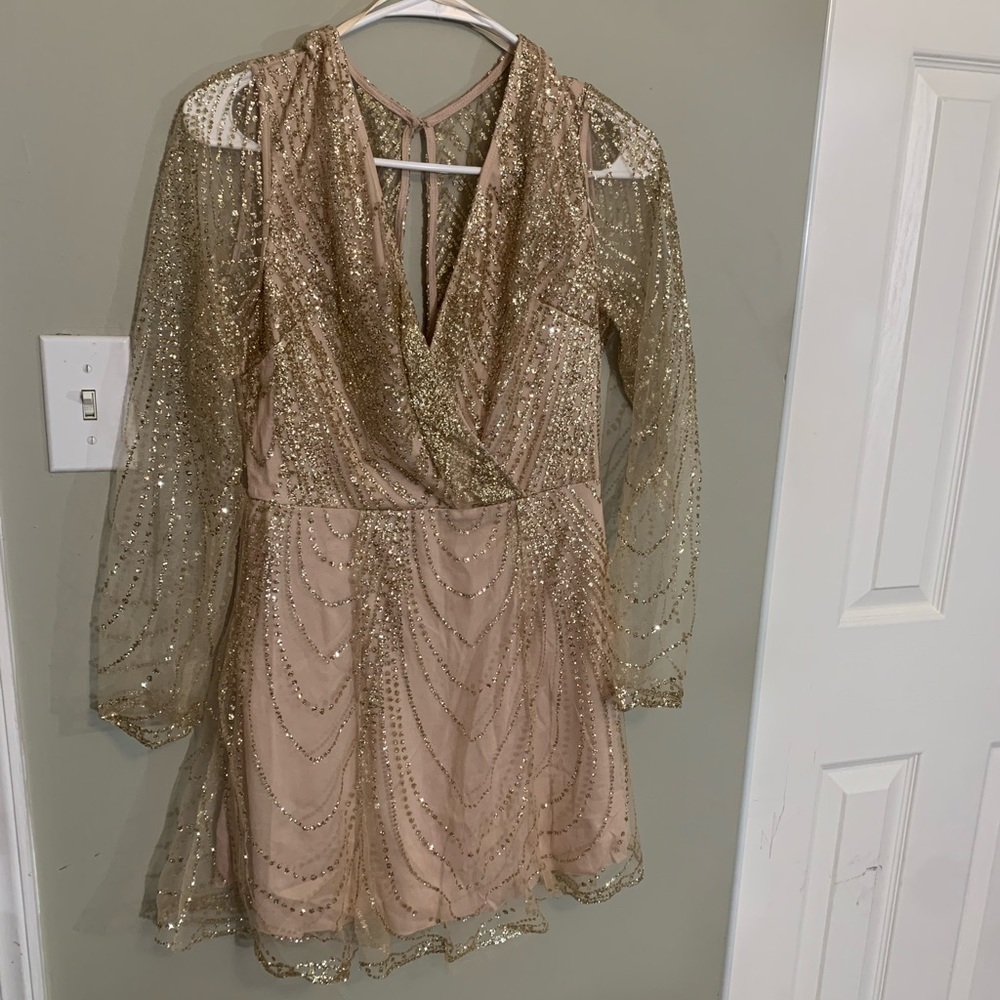 Gloden glitter dress